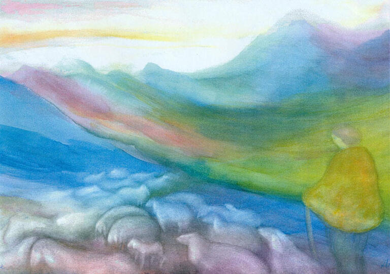 Il Pastore - Acquarello cm. 35x50 (VENDUTO)