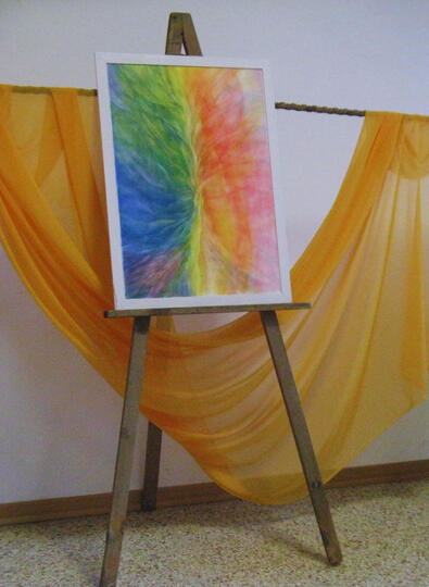 Installazione con acquarello cm. 50x70