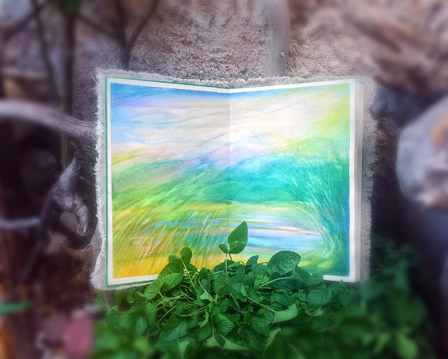 Libro fatto a mano e dipinto