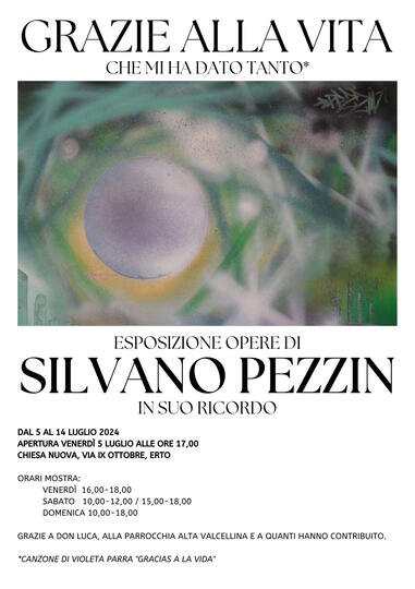 Locandina mostra in ricordo di Silvano