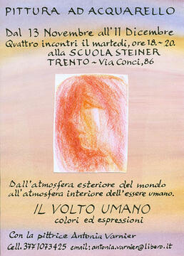 Locandina corso di pittura ad acquarello Locandina corso di pittura ad acquarello