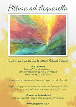 Locandina corso di pittura ad acquarello